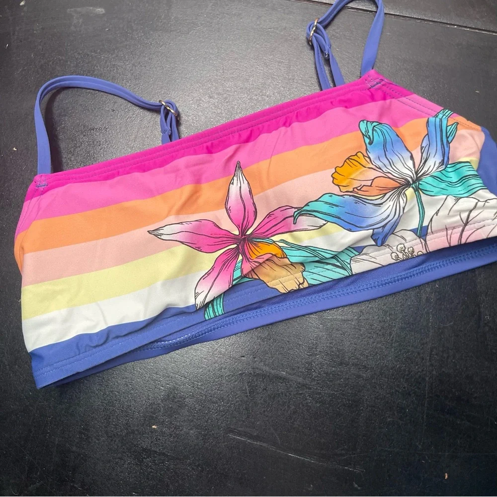 Hobie Girls Colorful Floral Bikini Set